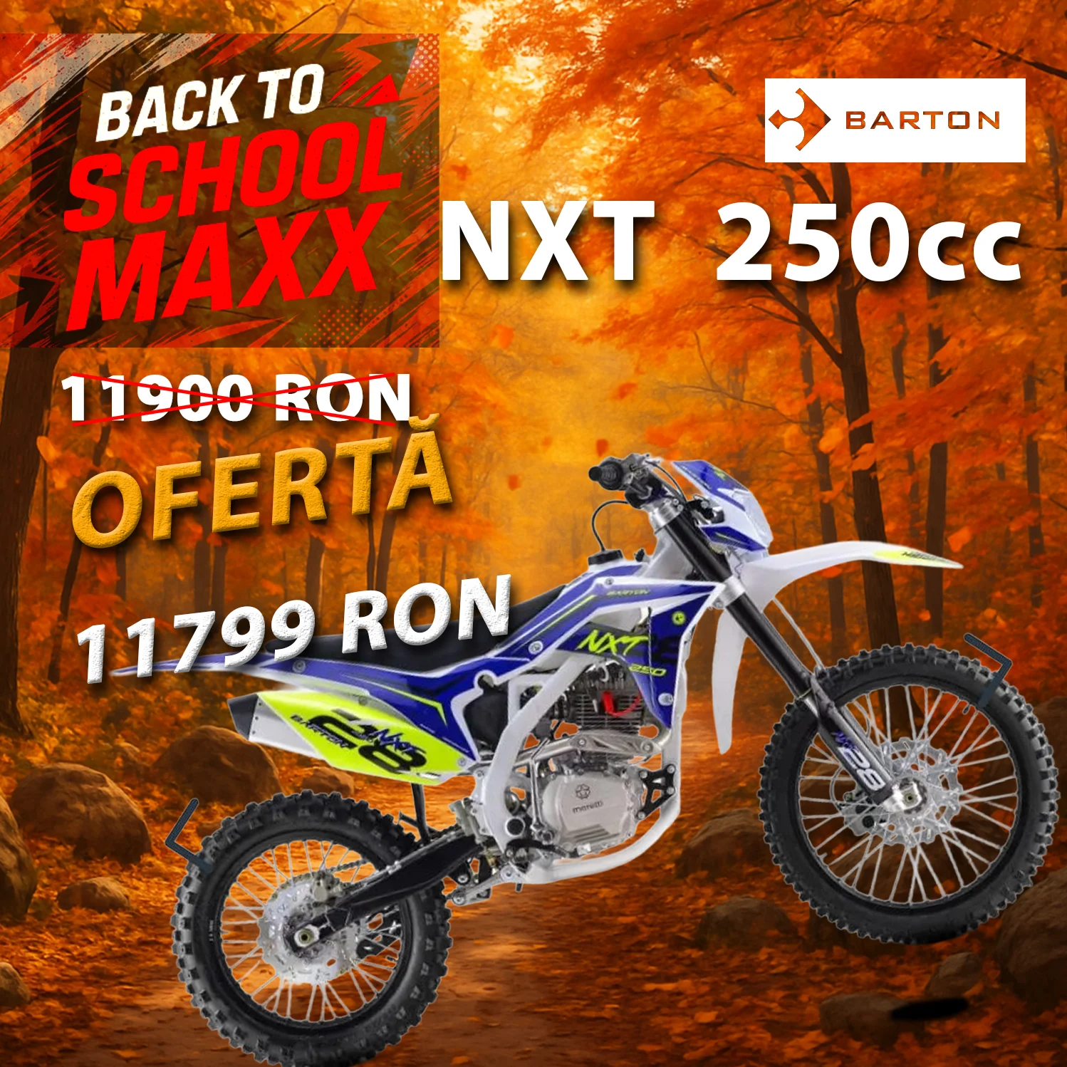 Motocross /Enduro Barton NXT 250cc,Premium performanta pe orice teren .Acum si in rate egale 21 - motocross, enduro, ATV Back To School Barton NXT 250cc