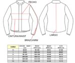 Geaca Moto Dama Rainers DANNA-NF, Negru/Verde 5 - motocross, enduro, ATV Size chart geaca rainers