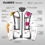 Geaca Moto Touring Rainers TRIVOR, Gri/Alb/Negru/Rosu/Albastru 6 - motocross, enduro, ATV Geaca Moto Rainers Touring
