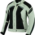 Geaca moto Dama BOS Aylin Alb negru foarte aerisita