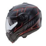 Cască Moto Droid Blaze Matt Black / Red Fluo Caberg - imagine 2