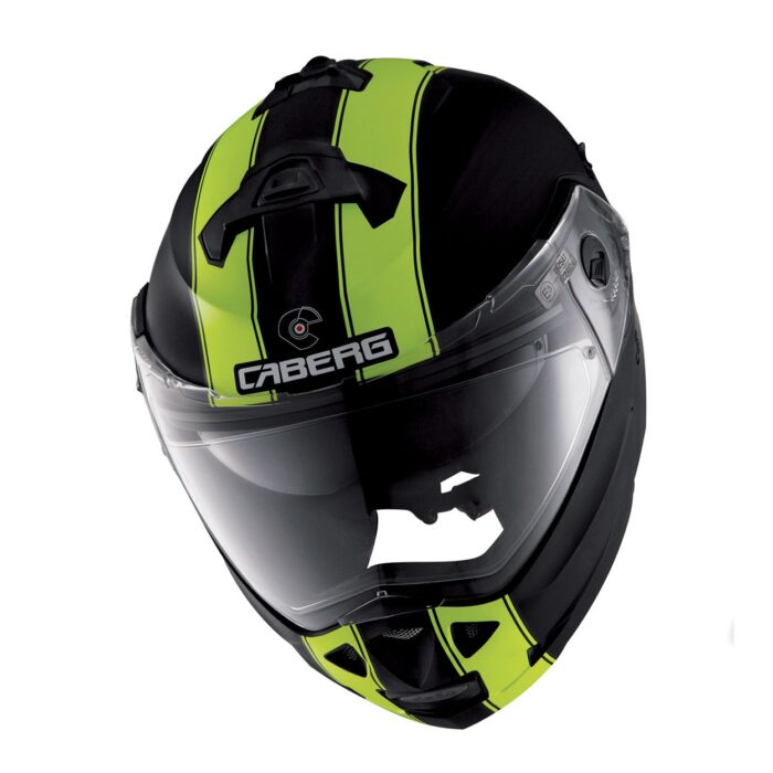 Cască Moto Tourmax Marathon Matt Black / White / Yellow Fluo Caberg - imagine 5