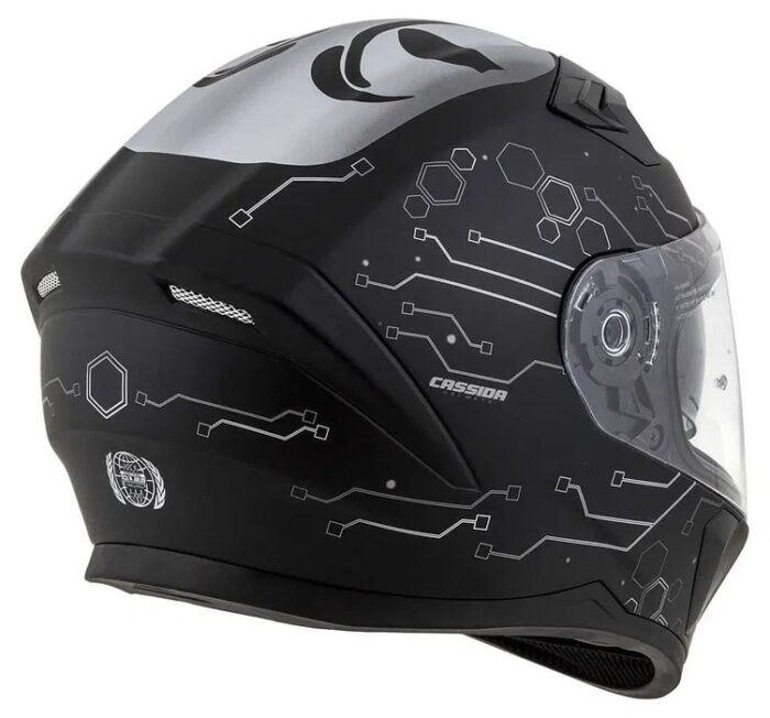 Cască Moto integrală 3.0 HACK VISION Cassida + vizieră fumurie inclus - imagine 2