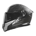 Cască moto integrală NOX N401 Crower - negru mat / argintiu