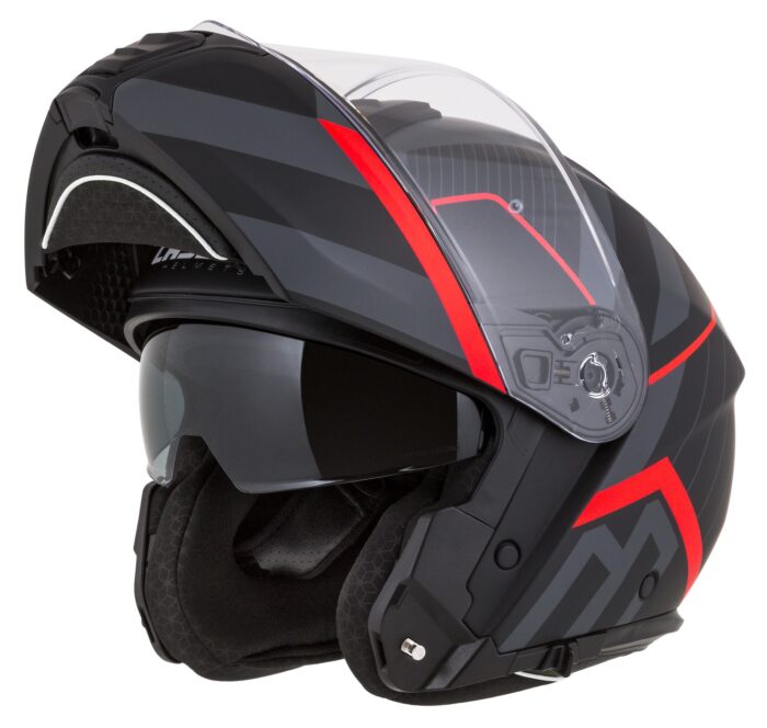 Cască Modulo 2.1 Profile, CASSIDA 2026 (negru mat/gri/roșu, vizieră compatibilă Pinlock) - Image 3