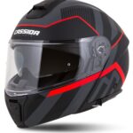 Cască Modulo 2.1 Profile, CASSIDA 2026 (negru mat/gri/roșu, vizieră compatibilă Pinlock)