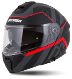 Cască Modulo 2.1 Profile, CASSIDA 2026 (negru mat/gri/roșu, vizieră compatibilă Pinlock)
