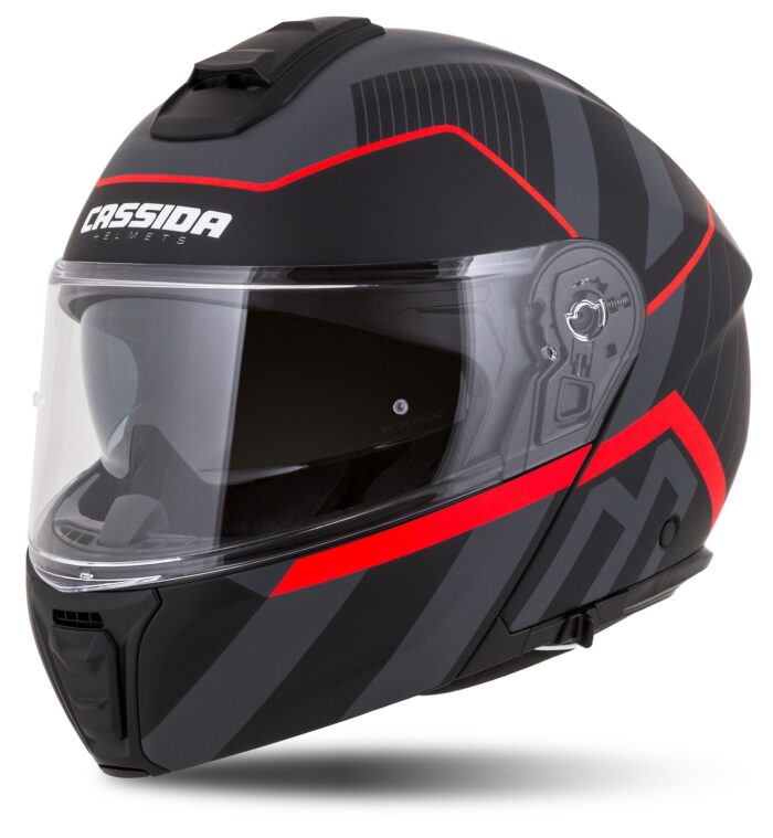Cască Modulo 2.1 Profile, CASSIDA 2026 (negru mat/gri/roșu, vizieră compatibilă Pinlock) - Image 2